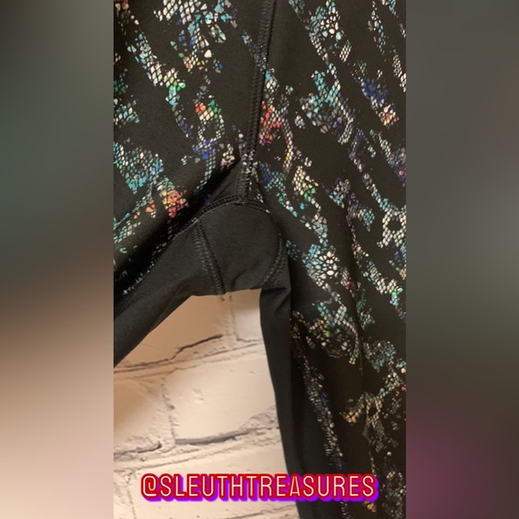 Women’s Spalding Black Multicolor Full Length Skinny Leggings Size M - Picture 3 of 6